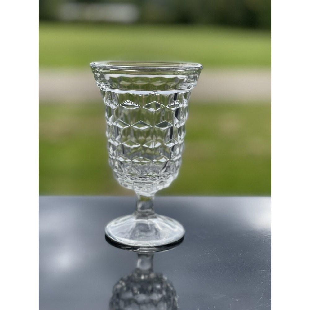 (1) Fostoria American Water Goblet Ice Tea Footed Glass Stemware 6oz Parfait